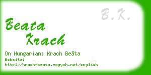beata krach business card